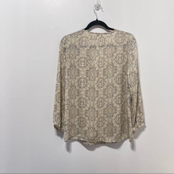 Joie Zambezi Butterfly Print Long Sleeve Blouse Size XXS - Picture 7 of 12